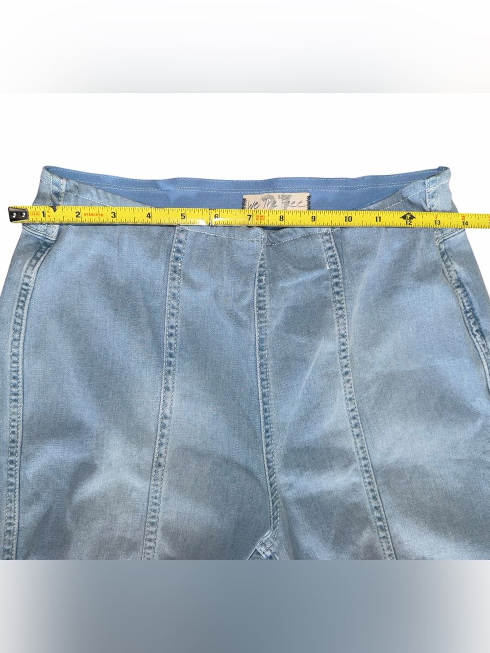 Free People We The Free Cha Cha Flare Jeans Pull On High Rise Bell Bottom Sz 27 - Picture 6 of 8
